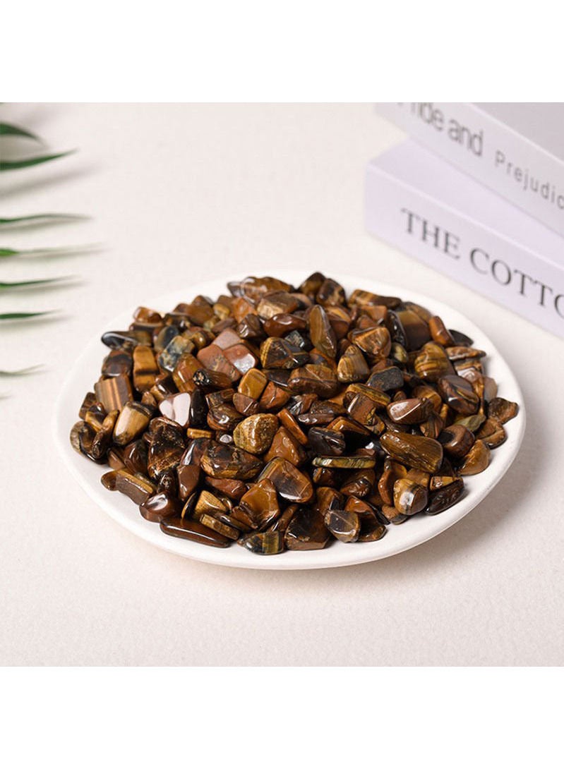 مجموعة احجار عين النمر طبيعية مصقولة 100 جرام مقاس 9-12 مم - Image 2