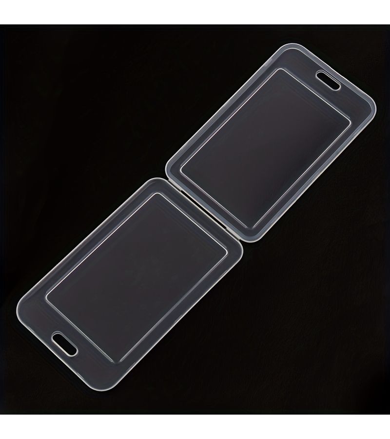 4 Pack Clear Retractable ID Badge Card Holder Set in Transparent White And Transparent Pink Durable Protective Case For Key Card Pass - Image 5