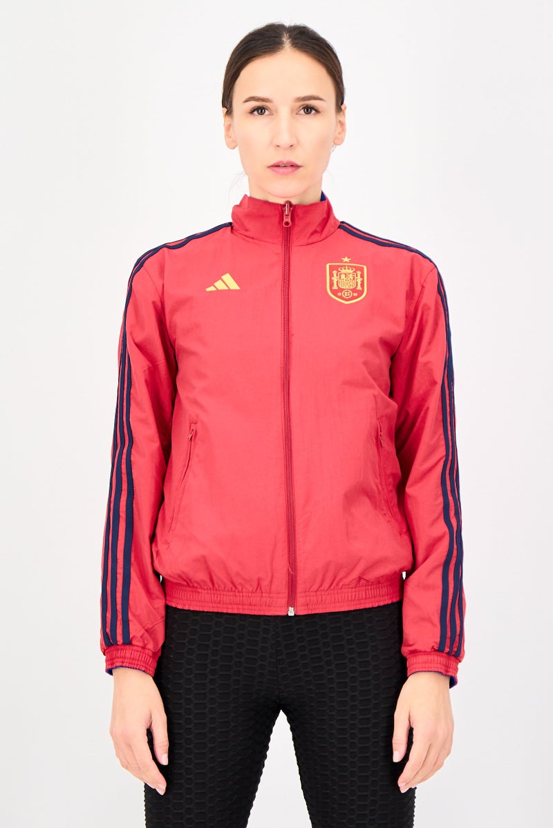 Adidas Women Reversible Royal Spanish Football Federation Track Jacket, Multicolor - Image 4