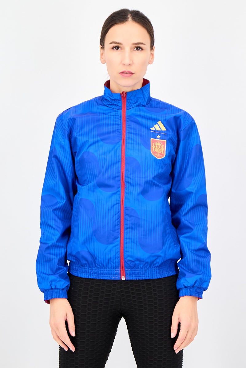 Adidas Women Reversible Royal Spanish Football Federation Track Jacket, Multicolor - Image 1