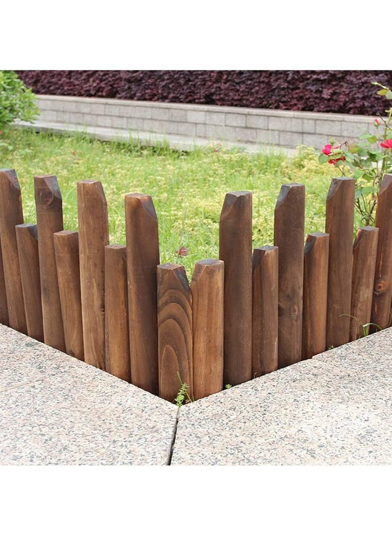 LINGWEI Garden Edge Border Garden Picket Fence Decorative Wooden Garden Border Fence Wood Garden Border Edging Wooden Fence Landscape Edge Anti Corrosive Garden - Image 3