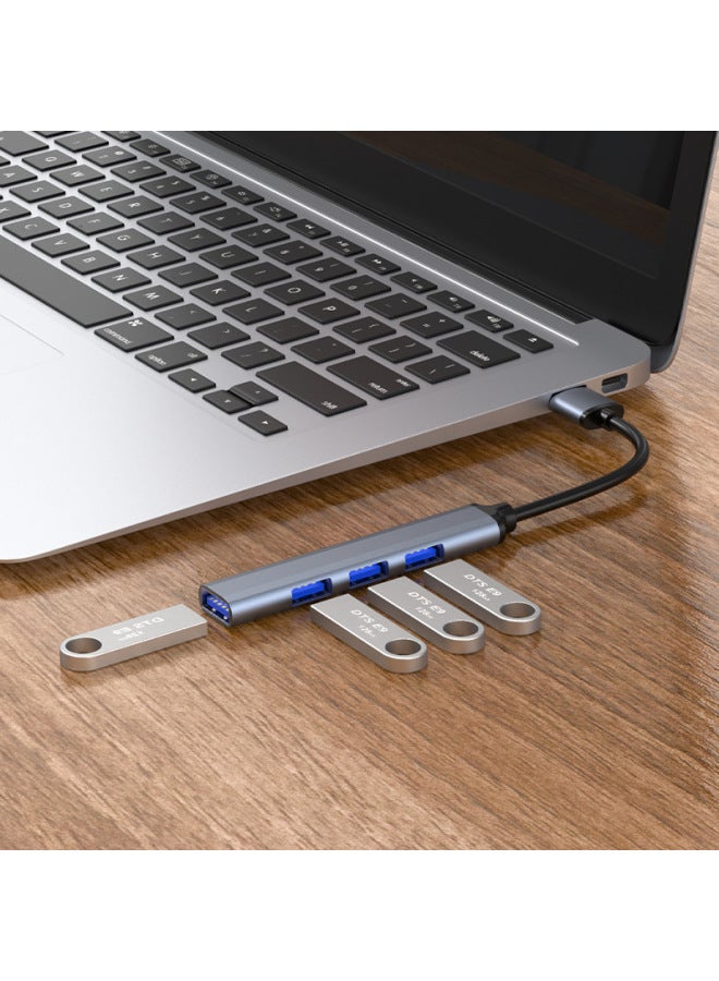 موزع USB متعدد الوظائف، محور واحد لأربعة منافذ لتوسيع قاعدة الكمبيوتر وزيادة المنافذ المتعددة - Image 2