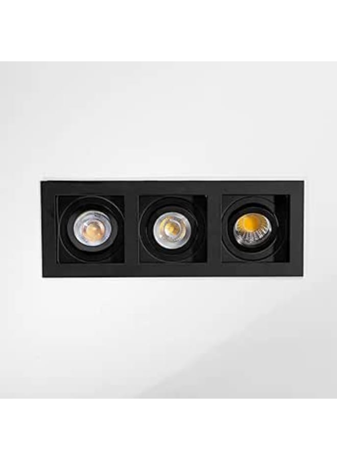 مصباح FrameSpot Light أسود مستطيل الشكل، 9 × 25 سم، بدون لمبة Duane Lite