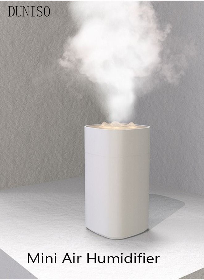 DUNISO - Mini Snow Mountain Desk Air Humidifier For Home And Office Wireless Aroma Diffuser Essential Oil Lights Rechargeable - Image 1