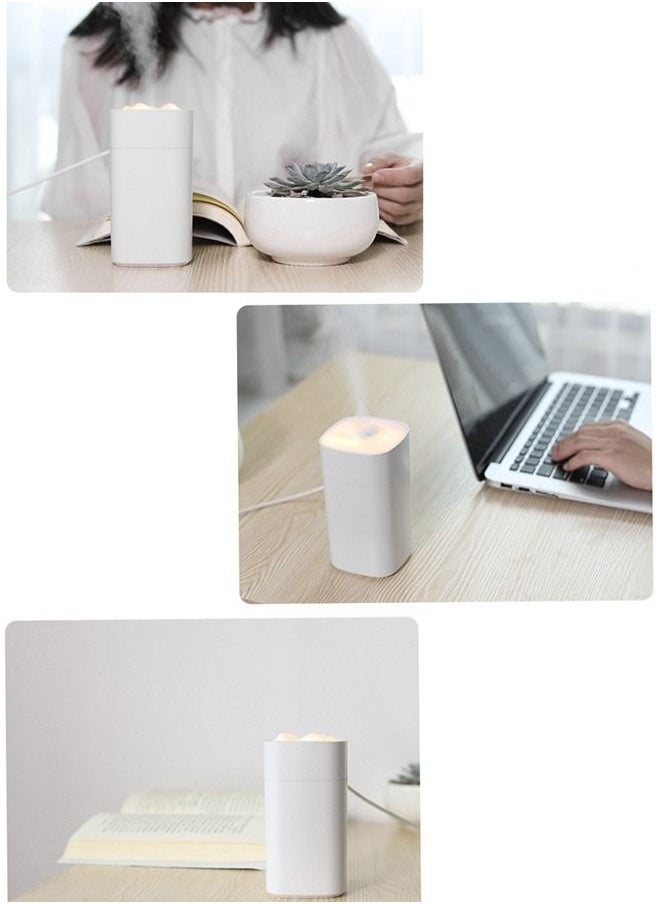 DUNISO - Mini Snow Mountain Desk Air Humidifier For Home And Office Wireless Aroma Diffuser Essential Oil Lights Rechargeable - Image 1