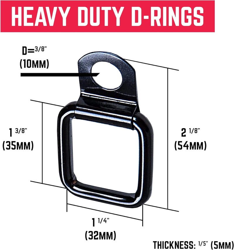 GPCA Quick-Release T-Handle GP Anchor Bolts with D Ring Set - Heavy-Duty Jeep Wrangler Accessories - Image 4