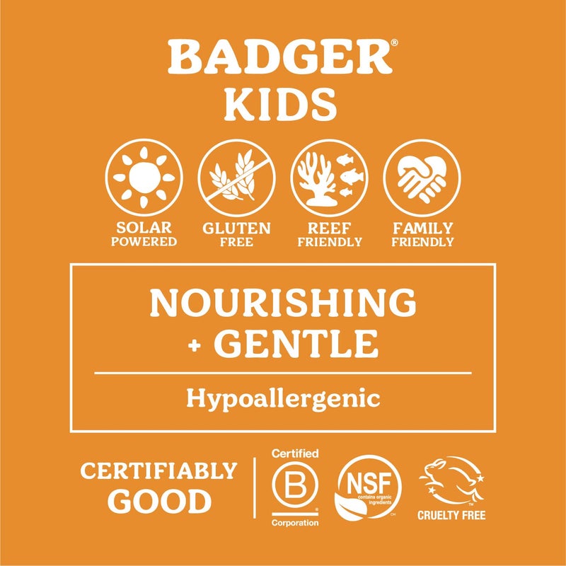 Badger Kids Sunscreen Cream SPF 40, Organic Mineral Sunscreen Kids Face & Body with Zinc Oxide, Reef Friendly, Broad Spectrum, Water Resistant, 2.9 fl oz (2 Pack) - Image 3