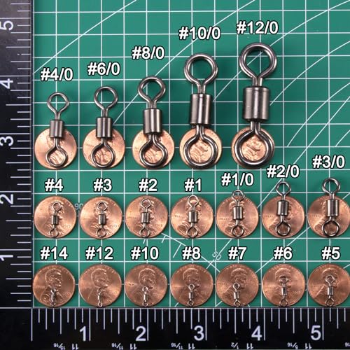 Dr.Fish Barrel Fishing Swivels, Available from #12-#12/0, Stainless Swivels Fishing Tackle Saltwater, Freshwater, Leader/Line/Lure Connector #6/0 352LB - Image 2