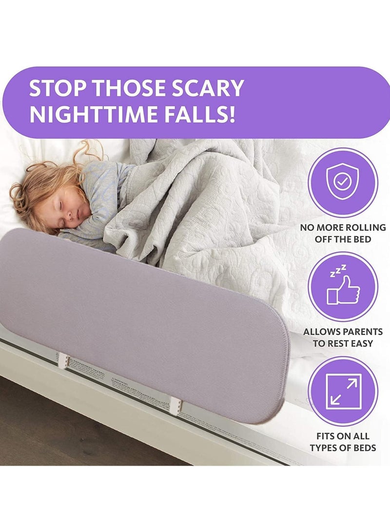 1-Piece Toddler Bed Rails Guard Foldable Crib Rail Guard Baby Bed Rail for Toddlers Elderly with Reinforced Anchor Safety for Cribs, Twin, Double, Full-Size Bed Portable Child Bed Safet (1.5M)  - Image 3
