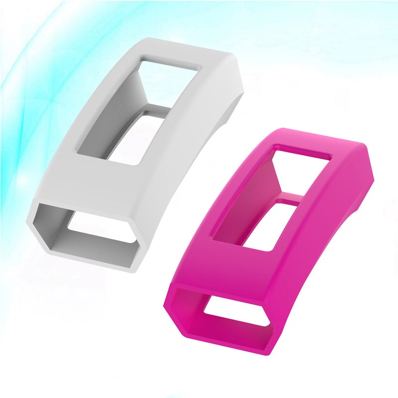 4 PCS Silicone Watch Case Wristwatch Shell Frame Scratch Proof Protective Cover Compatible for Fitbit Alta HR/Alta (White, ) - Image 1