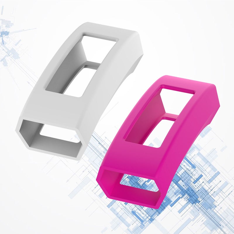 4 PCS Silicone Watch Case Wristwatch Shell Frame Scratch Proof Protective Cover Compatible for Fitbit Alta HR/Alta (White, ) - Image 5