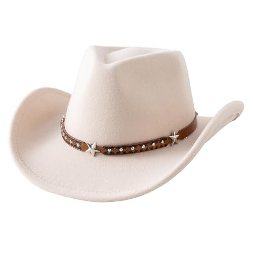 Jastore Toddler Baby Cowboy Hat Infant Baby Boys Girl Cowgirl Hats Kids Western Cowboy Hat US Age 18 Months 4 Years Beige - Image 1