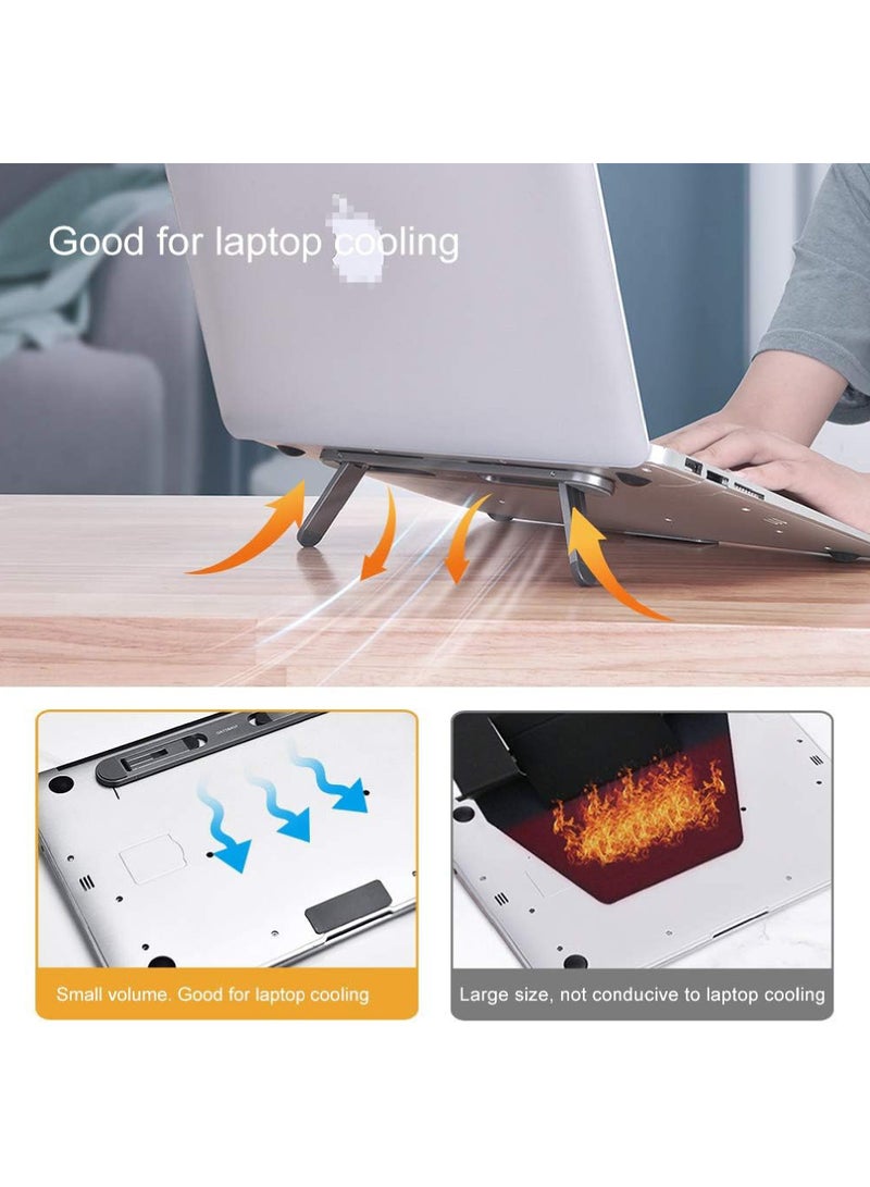 Rock Pow Laptop Stand for Desk Laptop Cooling Stand Keyboard Riser Ergonomic Laptops Elevator for Desk Laptop Riser Compatible with MacBook Air Pro Dell HP Lenovo More 10-15.6” Laptops - Image 3
