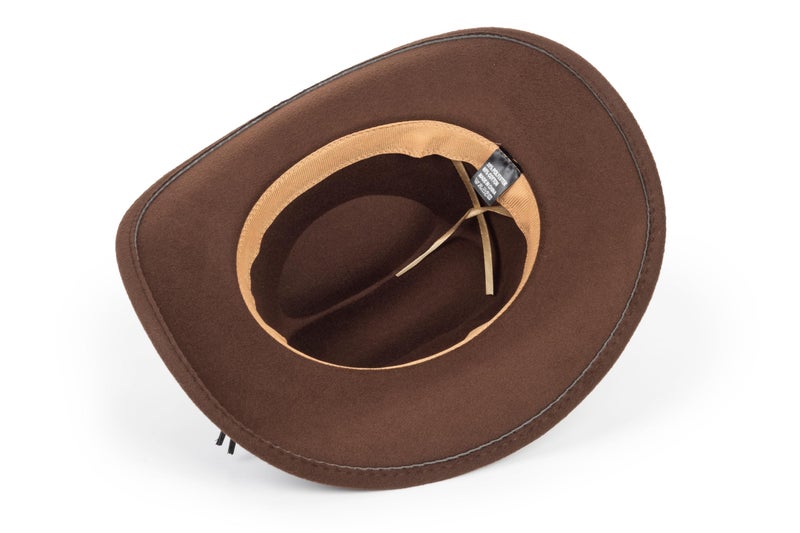 XuoAz Western Cowboy Hat for Men Women Classic Roll Up Fedora Hat with Buckle Belt(Size:S-M) - Image 2
