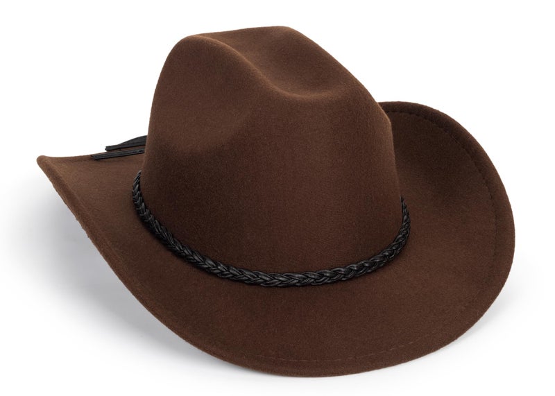 XuoAz Western Cowboy Hat for Men Women Classic Roll Up Fedora Hat with Buckle Belt(Size:S-M) - Image 5
