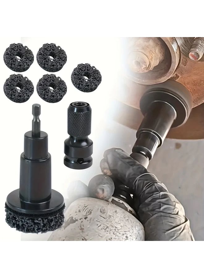 7PCS Brake Disc Rust Removal Tool Kit Wheel Hub Grinding Head Brush Maintenance - Image 3