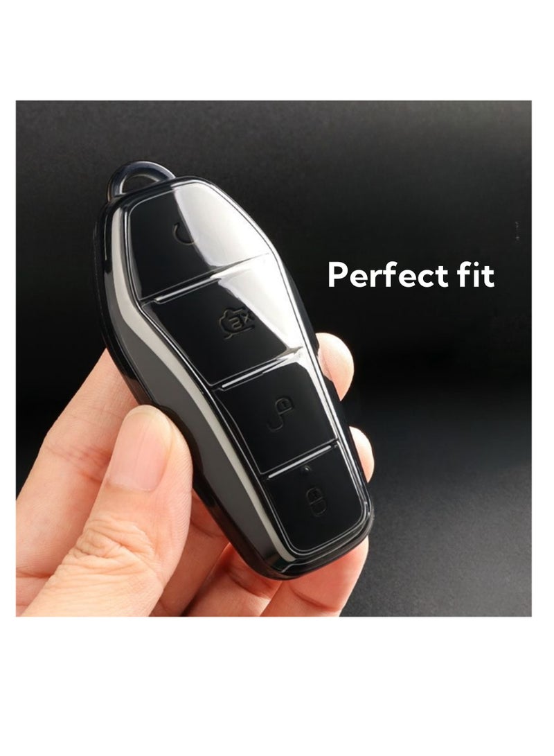 Key Shells 2 Pack Car Key Cover Compatible with BYD, Ultra-Thin Transparent Full Coverage, Original Look Protects Against Dust  Debris, Lightweight and Portable (black) - Image 5