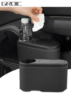 GROIC 2-In-1 Car Trash Can & Storage Box, Leakproof Trash Bin Practical Car Accessory for Interior Cleaness, Multifunctional Detachable Car Organizer and Storage Can  - Image 1