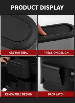 GROIC 2-In-1 Car Trash Can & Storage Box, Leakproof Trash Bin Practical Car Accessory for Interior Cleaness, Multifunctional Detachable Car Organizer and Storage Can  - Image 5
