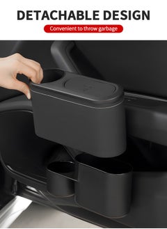 GROIC 2-In-1 Car Trash Can & Storage Box, Leakproof Trash Bin Practical Car Accessory for Interior Cleaness, Multifunctional Detachable Car Organizer and Storage Can  - Image 4