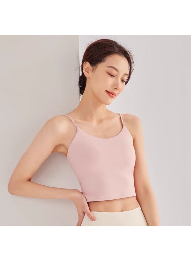 Never Me Yoga Tank Top Sports Bra For Women, Thin Strap Beautiful Back One-piece Fitness Training Wearable Outside High Intensity - Image 2