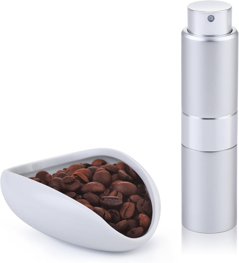 Lulupack Coffee Bean Dosing Cup with Spray Bottle, Coffee Accessories Measure Set, Espresso Bean Dose Measuring Tool - Image 1