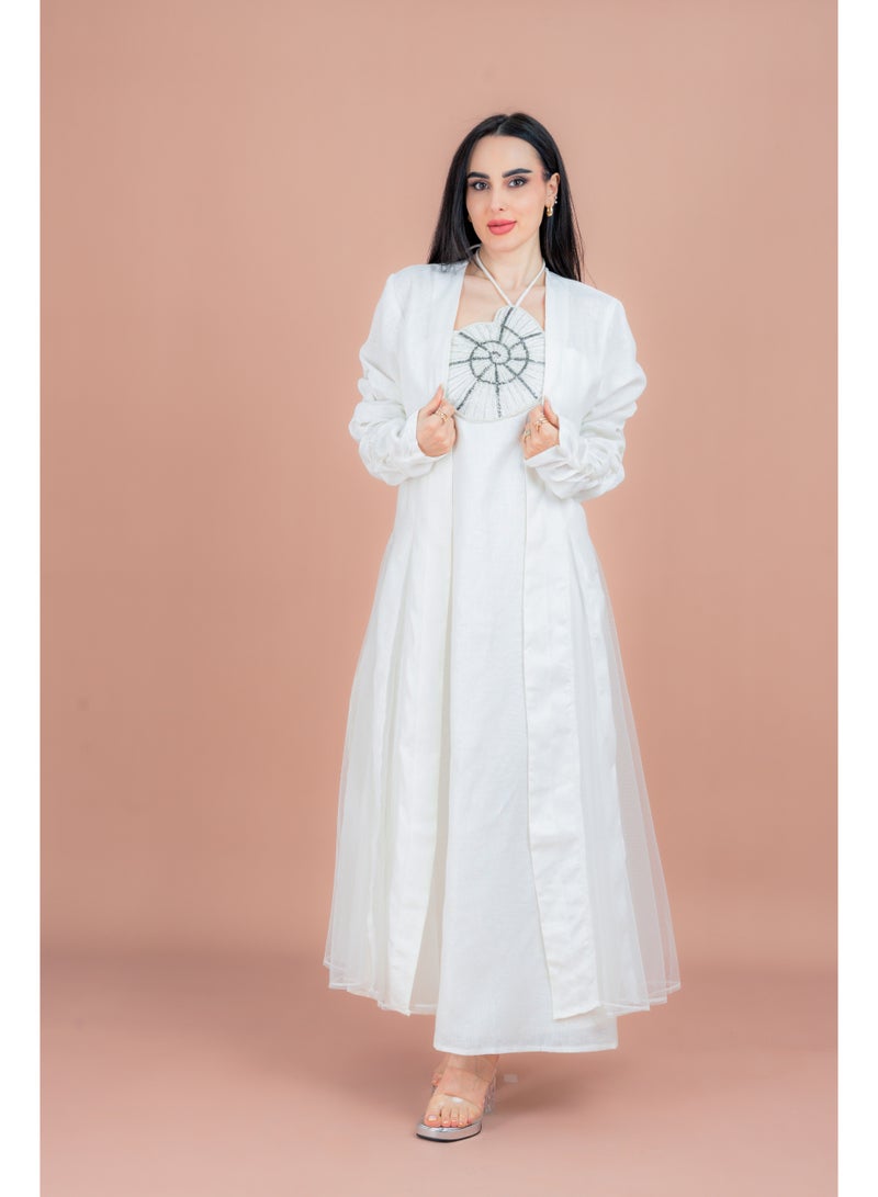 اكسا طقم قطعتين فريد محتشم أبيض - Image 1