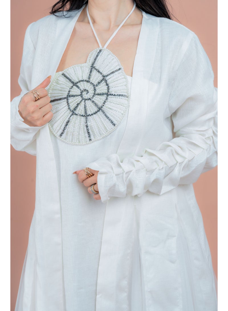 اكسا طقم قطعتين فريد محتشم أبيض - Image 2