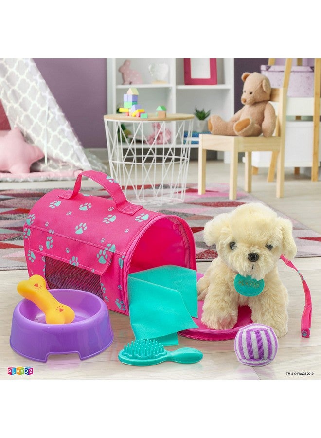 Play22 Plush Puppy Doll Set for Kids 9 PCS - Baby Doll Accessories - Doll Puppy Set - 4 Year Old Girl Birthday Gifts, Little Girl Toys, Sized for 18" Dolls, Multicolor - Image 2