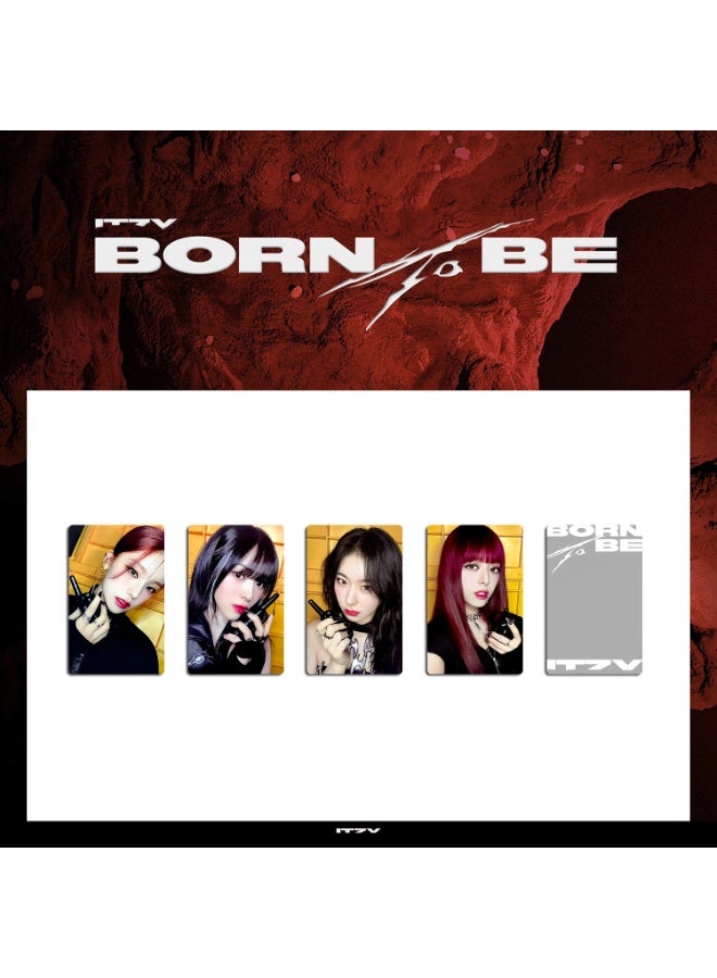 NIBEMINENT 4 Pcs Kpop ITZY Born To Be Lomo Cards Card For Fans Collection Gifts - Image 1