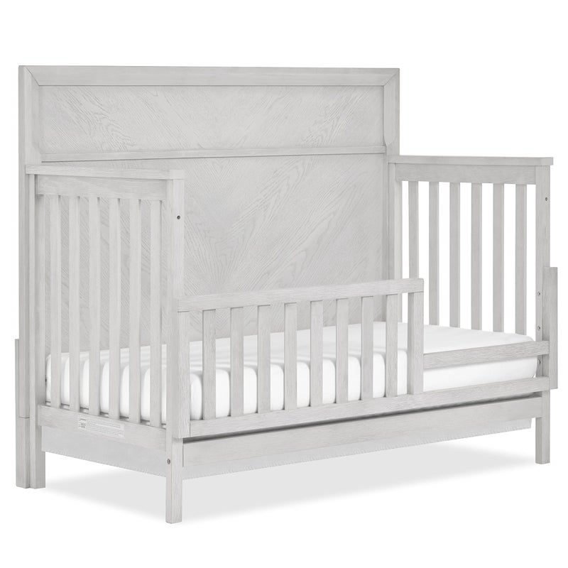 Evolur Lourdes Convertible Crib Toddler Guard Rail in Greyhoud, Full and Easy Assembly, Lasting Quality, Converts Cribs to Toddler Beds, Made of Solid Hardwood