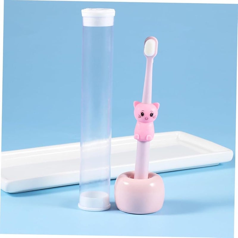 مجموعة فرشاة أسنان للأطفال 3 قطع تصميم كرتوني شعيرات ناعمة للعناية اللطيفة بالفم - Image 4