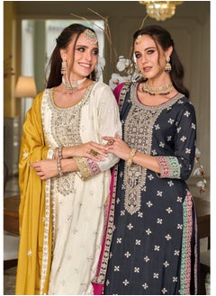 PRIYA’S PANACHE PRIYA’S PANACHE Embroidery Premium Silk Indian Wedding Outfits for Women  - Image 4