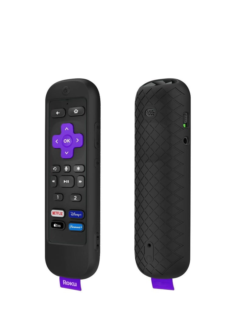 Case for Roku TV Ultra 2022 and Voice Remote Pro and Streaming Stick 4K+ and Streambar Pro Remote Control Case Smart TVS Shockproof Protector Cover Accessories (Black) - Image 2