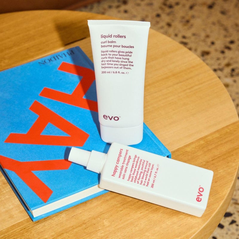 EVO بلسم لفائف EVO السائل - بلسم تصفيف الشعر - يعزز التجاعيد الطبيعية، يحمي من التجاعيد ويحسن الحالة العامة - 200 مل / 6.8 أونصة - Image 5