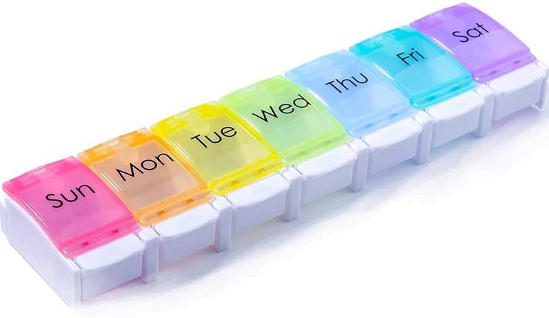 7 Day Portable Pill Organizer - Weekly Storage Box for Vitamins and Medication - Image 1