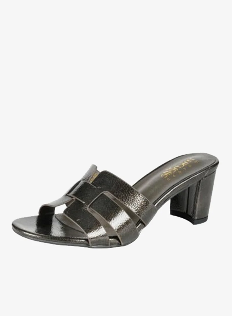 Michelle Morgan 092-3039 Michelle Morgan Ladies Block Heel Sandals 413RJ191 Pewter