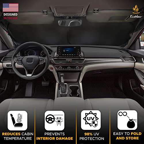 EcoNour Windshield Sun Shade Designed for Subaru Crosstrek (2018-2023), Dual Layered 240T Polyester Material Sun Cover for Car Windshield with UV Protection, Custom Fit Sunshade for Car Windshield - Image 2