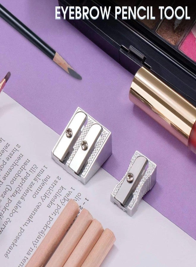 OFiSEXPT Metal Pencil Sharpeners, 4pcs Manual Double Hole Pencil Sharpener for Colored Graphite Pencils, Crayon Sharpener, Home School Office - Image 3