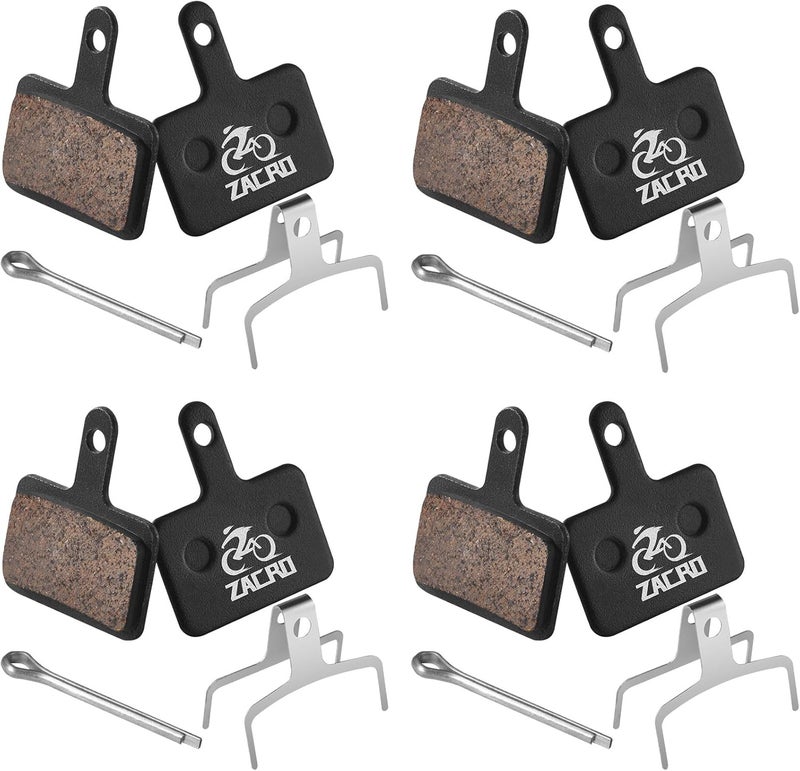 Zacro 4 Pairs Bike Brake Pads, Ceramic Bicycle Disc Brake Pads Fit for Tektro Shimano TRP Deore Br-M575 B01s Mt200 M525 M515 T615 T675 M505 M495 M486 M485, Mountain MTB Ebike Brake Pads Replacement - Image 1