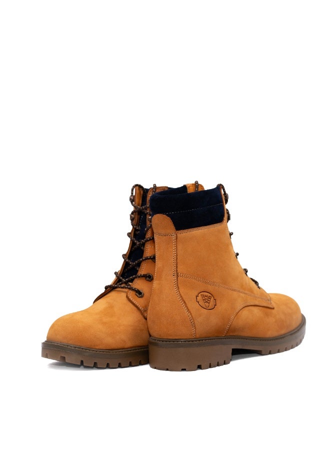 Levent Genuine Leather Working Style Half Boot - Camel - Image 2