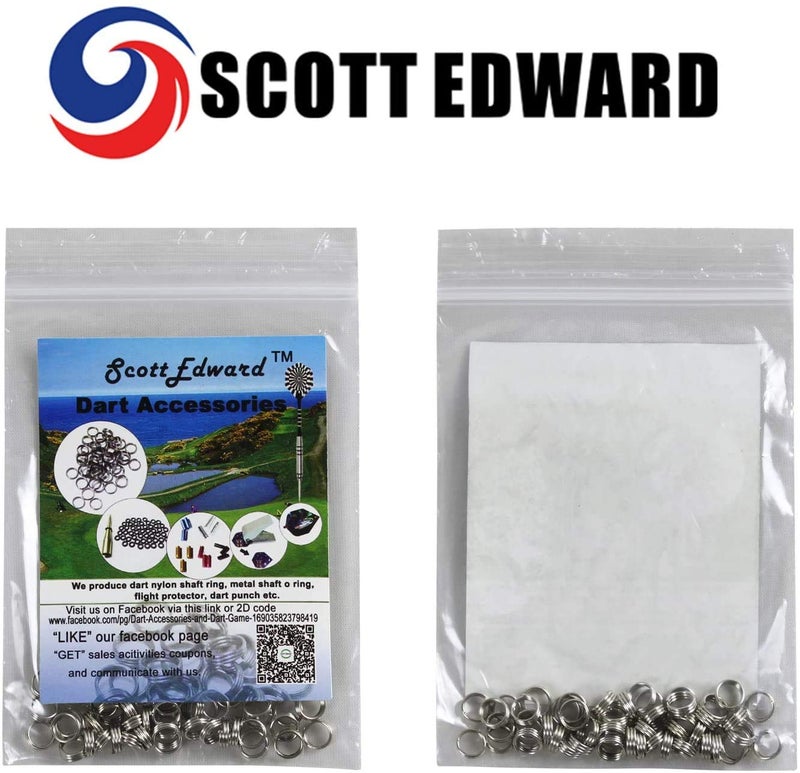 Scott Edward Dart Steel Ring for Plastic Dart Shafts, APPR 50PCS - Image 3