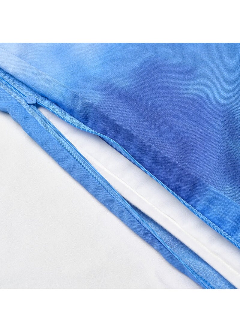 Generic - Duvet cover and pillowcase, ocean pattern/blue, 150x200/50x80 cm - Image 1