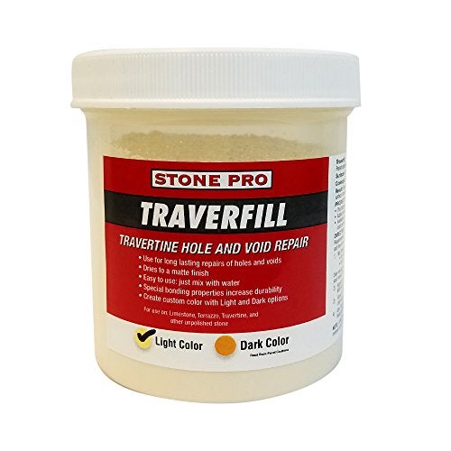 Stone Pro Traverfill - Travertine Hole and Void Repair - 1 Pound - Light - Image 1