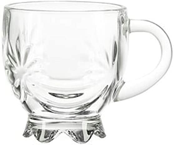 MZP Italin Premium Luxury Floral Design Glass Tea Cup Coffee Cup Set of 6 Pcs 140 ml - Image 1