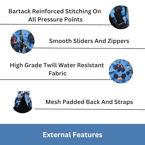 HYDER 30L Zippy Latest And Trendy Stylish Waterproof College/Casual/School Bag/Backpack For Kids, Boys, Girls, Men And Women | Best Bags For Everyday Use (Truck) - Image 4
