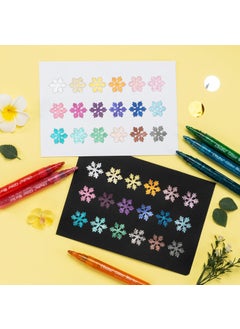 Ohuhu Ohuhu Glitter Markers Pen 18 Glitter Colors Metallic Shimmer Marker Fine Point Tip Water-based Ink for Kids Adults DIY Crafts Greeting Birthday Cards Making Poster Album Scrapbooking Mugs Wood  - Image 2