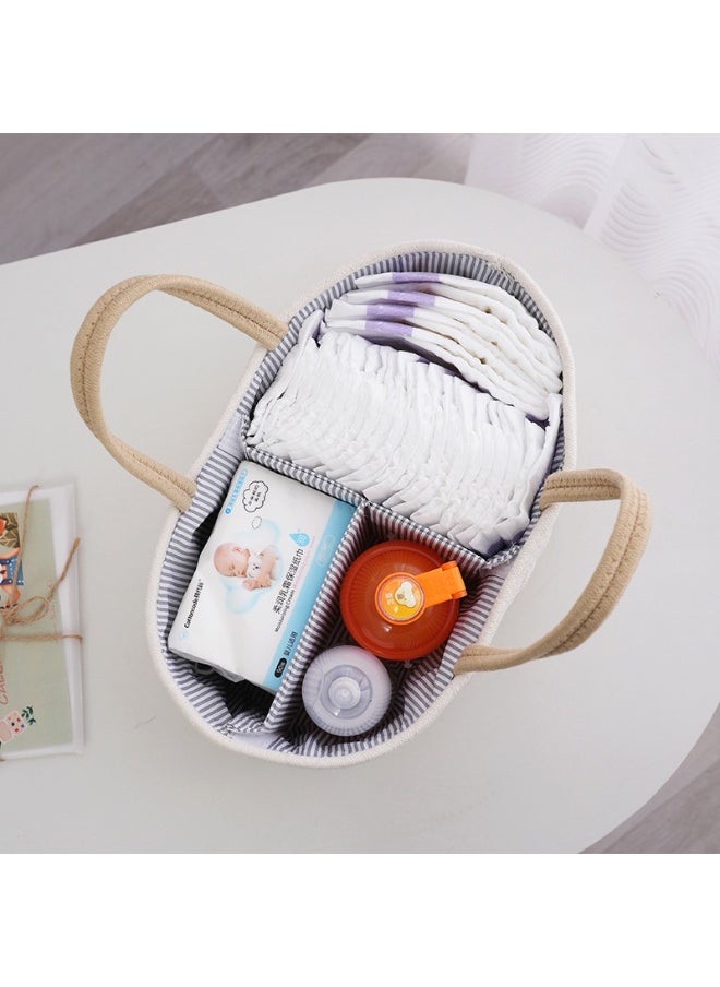 DOOKOO Travel-Friendly Portable Baby Diaper Caddy Organizer Bag With Removable Dividers  - Image 1