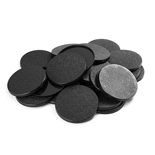EasyPegs 60mm Textured Plastic Round Bases Wargames Table Top Games 25 Count - Image 1