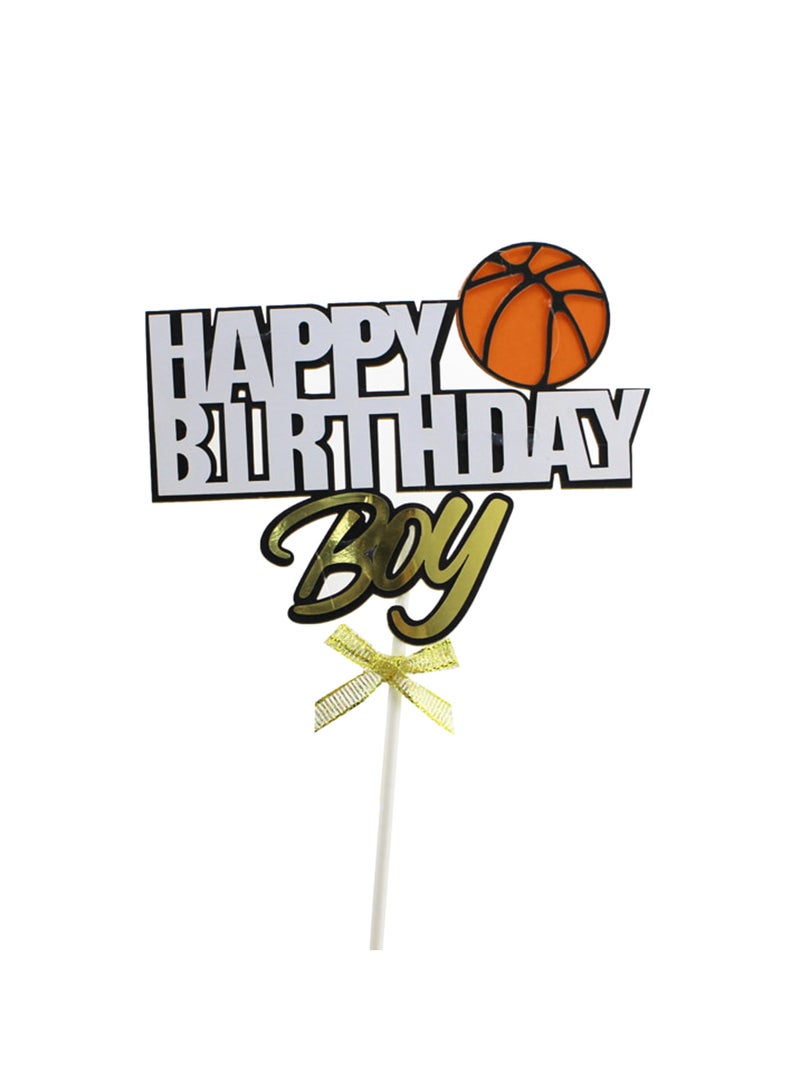 PARTY FUN Happy Birthday Boy Cake Topper 1pcs  - Image 1